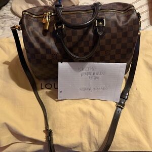Louis Vuitton Damier Ebene Speedy 35 Bandouliere